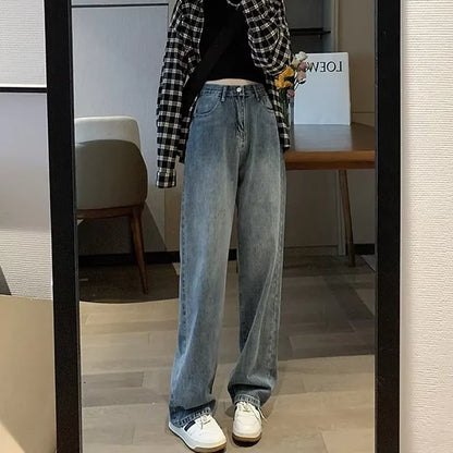 High-Waisted Slim Wide-Leg Jeans for Women