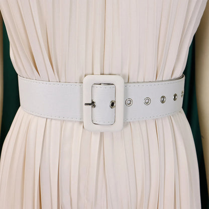 Halter Neck Pleated Wide Leg Jumpsuit